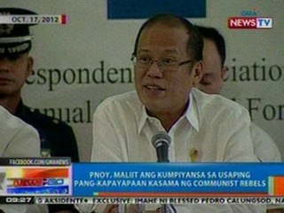 NTG: PNoy, maliit ang kumpiyansa sa usaping pang-kapayapaan kasama ang communist rebels