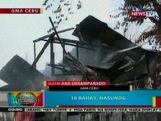 BP: 18 bahay sa Cebu City, nasunog
