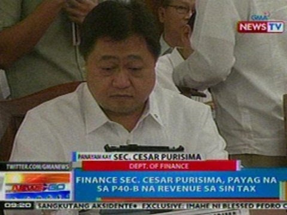 NTG: Panayam kay Dept. of Finance Sec. Cesar Purisima (Oct. 18, 2012)