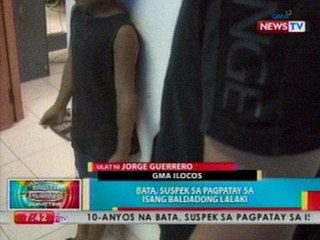 BP: Bata, suspek sa pagpatay sa isang baldadong lalaki