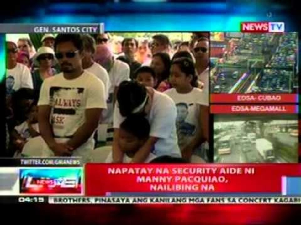 NTL: Napatay na security aide ni Manny Pacquiao, nailibing na