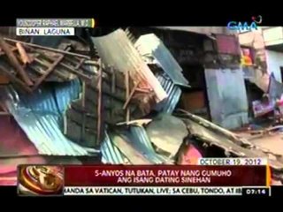 24 Oras: Limang taong gulang na bata, patay nang gumuho ang isang dating sinehan