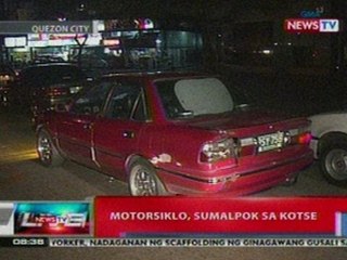 NTVL: Motorsiklo, sumalpok sa isang kotse sa kahabaan ng Commonwealth Ave., QC