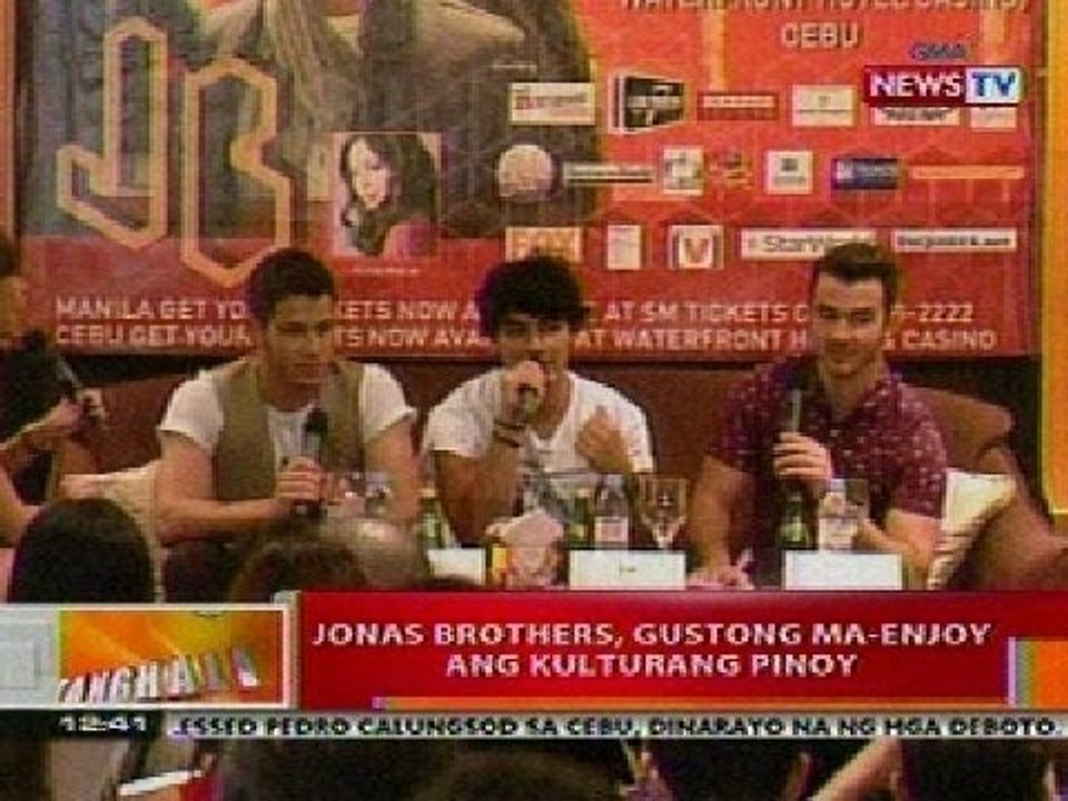 BT: Jonas Brothers, gustong ma-enjoy ang kulturang Pinoy
