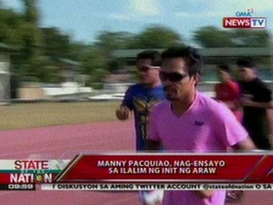 SONA: Manny Pacquiao, nag-ensayo sa ilalim ng init ng araw