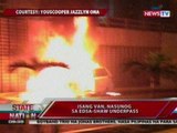 SONA: Isang van, nasunog sa Edsa-Shaw underpass