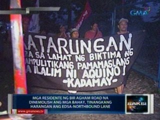 Saksi: Mga residente nang dinemolish ang mga bahay, tinangkang harangan ang EDSA