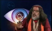 Swami Om throwing glass on news anchor priyanka bigg boss