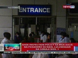 NTL: Shoe inspection policy sa mga aalis na pasahero sa NAIA, luluwagan na simula Nov. 1