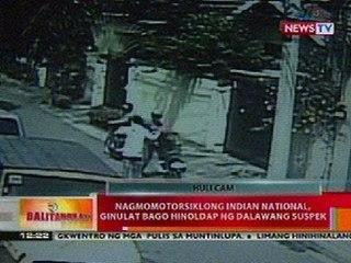 BT: Nagmomotorsiklong Indian nat'l, ginulat bago hinoldap ng 2 suspek sa QC