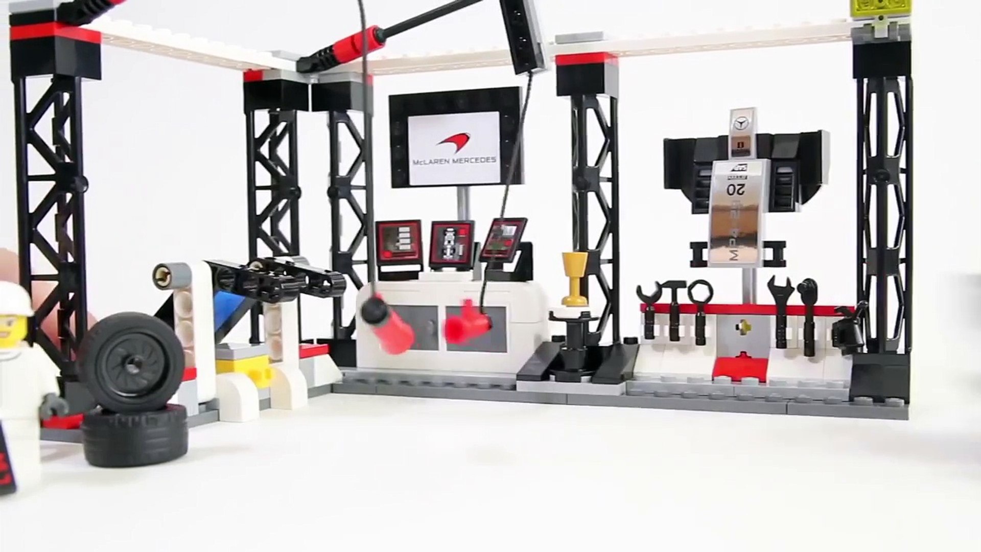 Lego Speed Champions Mclaren Mercedes Pit Stop Lego Speed Build Dailymotion Video
