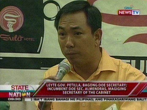SONA: Leyte Gov. Petilla, bagong DOE secretary