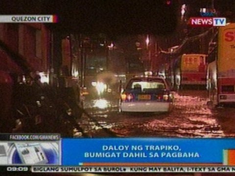 NTG: Daloy ng trapiko sa QC, bumigat dahil sa pagbaha