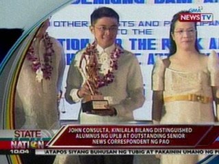 SONA: John Consulta, kinilala bilang Distinguished Alumnus at Outstanding Senior News Correspondent