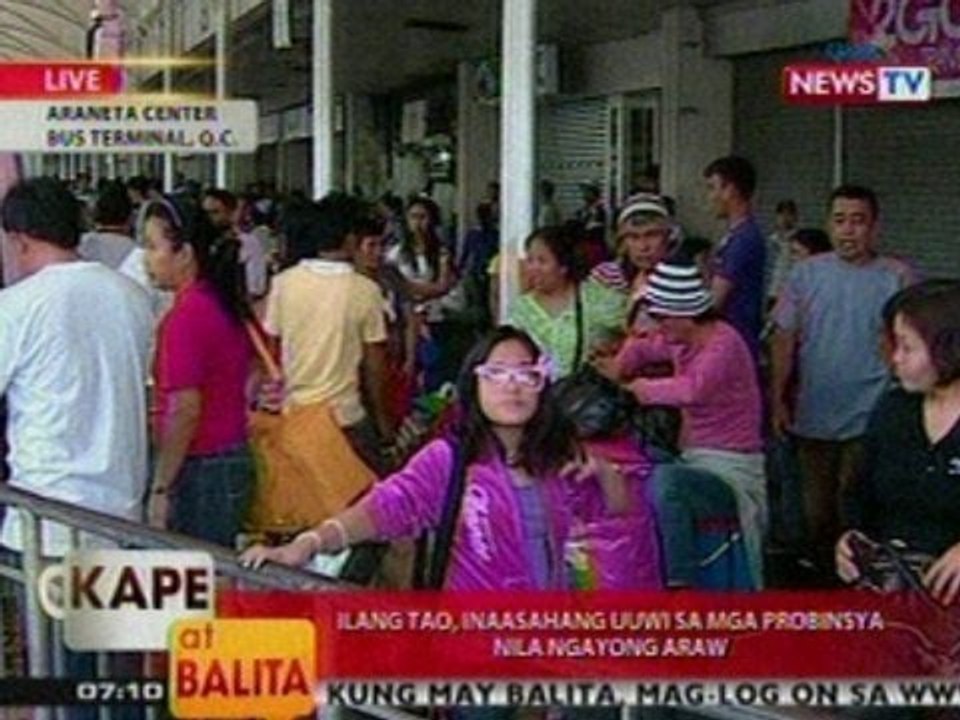 KB: Ilang tao, inaasahang uuwi mga probinsya nila ngayong araw