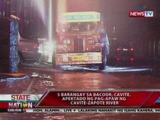 SONA: 5 barangay sa Bacoor, Cavite, apektado ng pag-apaw ng Cavite-Zapote river