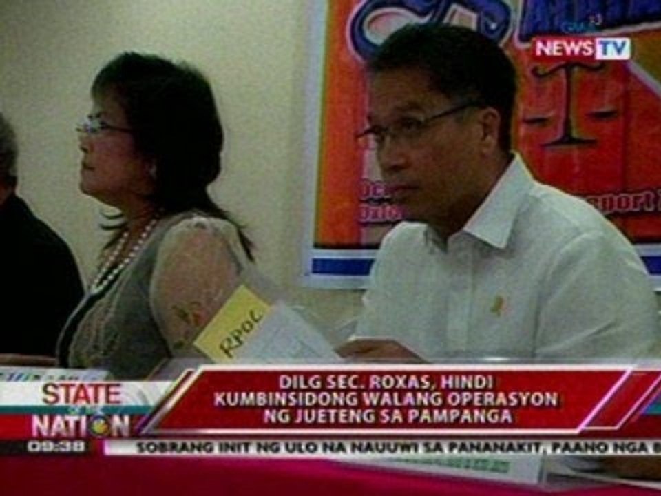 SONA: DILG Sec. Roxas, 'di kumbinsidong walang operasyon ng jueteng sa Pampanga