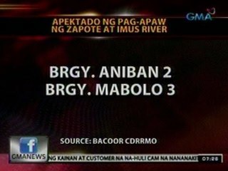 24 Oras: Mga lugar na apektado ng pag-apaw ng Zapote at Imus river