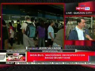 QRT: Mga bus, masusing iniinspeksyon bago bumiyahe
