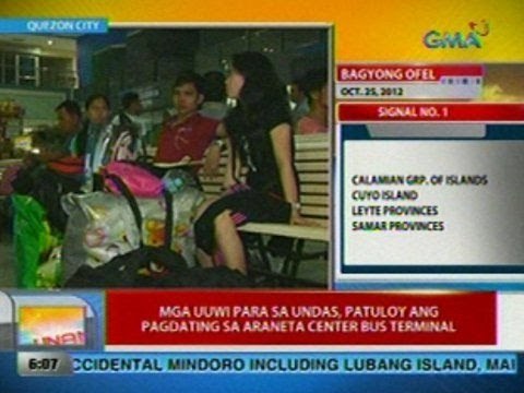 UB: Mga uuwi ngayong Undas, patuloy ang pagdating sa Araneta Center Bus Terminal