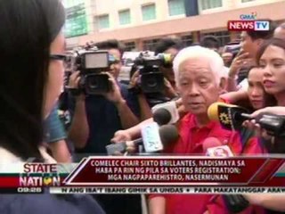 Download Video: SONA: Comelec Chair Sixto Brillantes, nadismaya sa haba pa rin ng pila sa voters registration