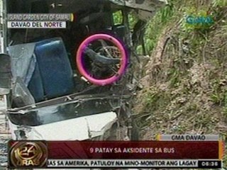 24Oras: 9 patay sa aksidente sa bus sa Davao Del Norte