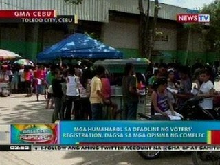 BP: Mga humahabol sa deadline ng voters' registration, dagsa sa COMELEC