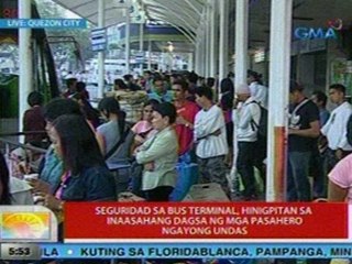 UB: Seguridad sa Araneta Center bus terminal, hinigpitan na