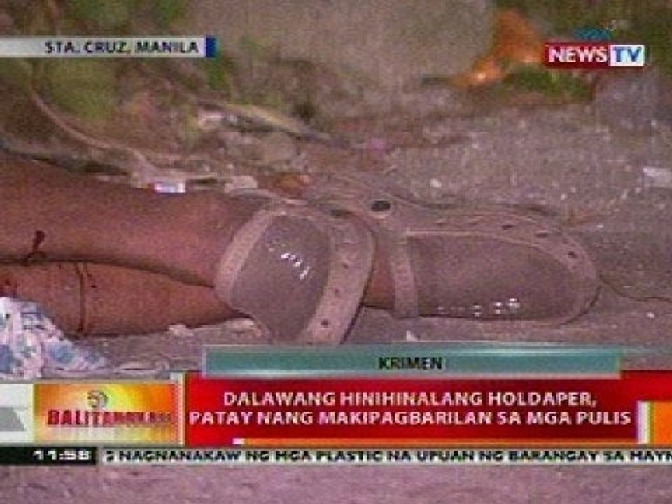 BT: 2 holdaper sa Manila, patay nang makipagbarilan sa mga pulis
