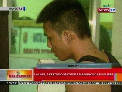 BT: Lalaki sa Navotas, arestado nang mangholdap ng jeep