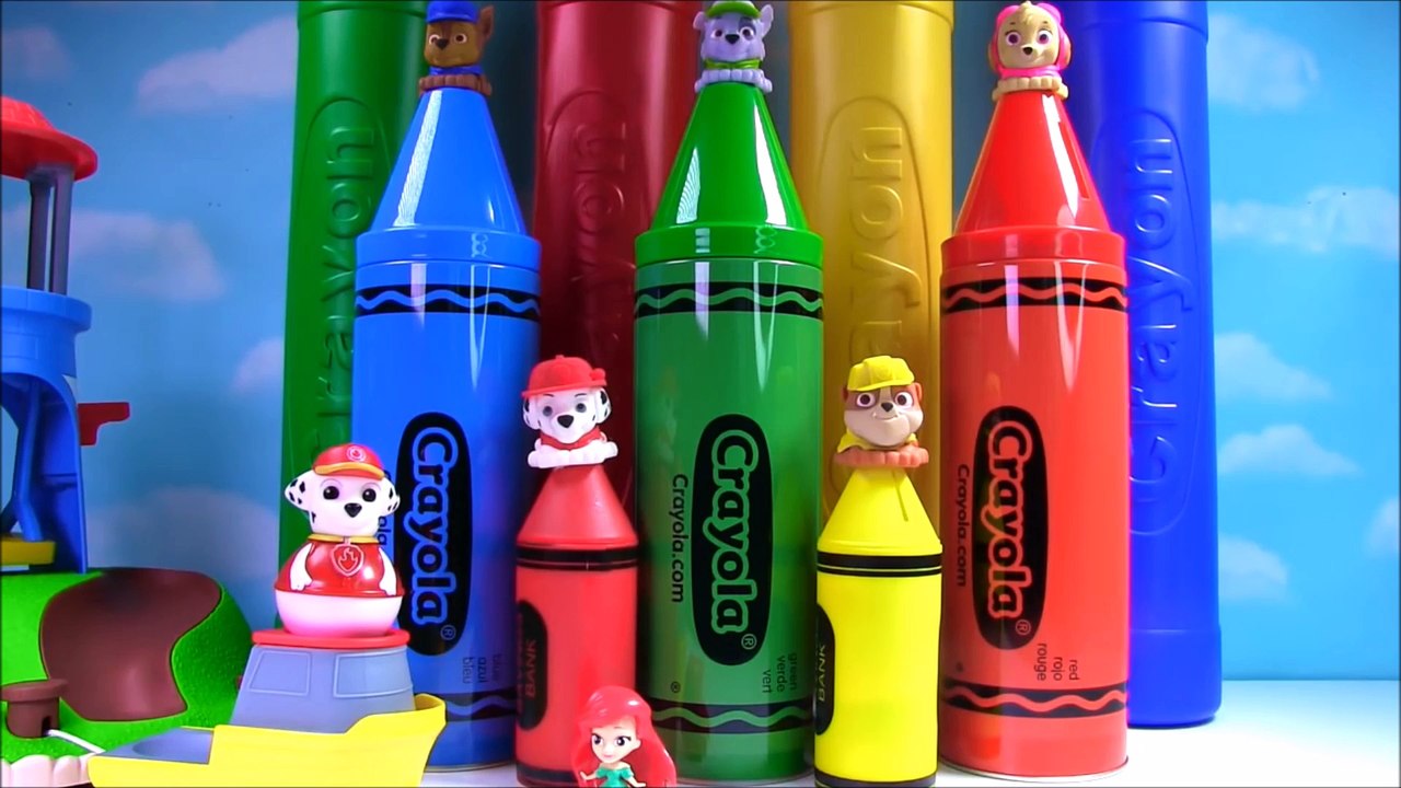 Best Learning Colors Video for Children with Crayons Paw Patrol PJ Masks Mickey Mouse