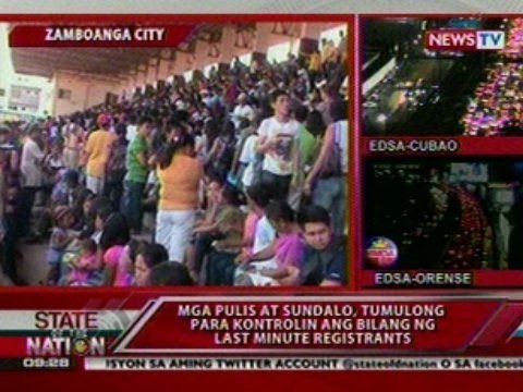 SONA: Mga botangteng humabol sa huling araw ng pagpaparehistro nagkagulo sa Comelec office