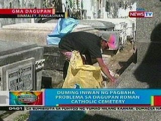 BP: Duming iniwan ng pagbaha, problema sa isang sementeryo sa Dagupan