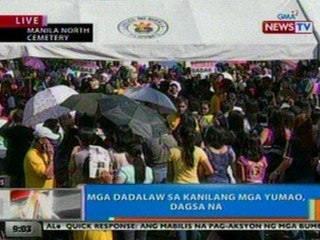 NTG: Mga dadalaw sa kanilang mga yumao sa Manila North Cemetery, dagsa na