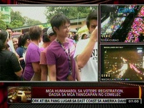 24 Oras: Mga humahabol sa voters' registration, dagsa sa mga tanggapan ng Comelec