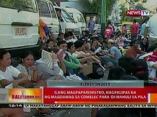 BT: Ilang magpaparehistro, nagpalipas na ng magdamag sa Comelec para di mahuli sa pila