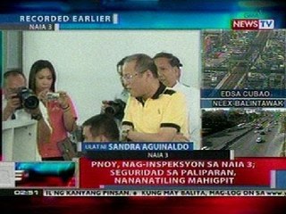 NTL: PNoy, nag-inspeksyon sa NAIA 3
