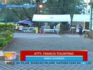UB: MMDA at iba pang ahensya ng pamahalaan nakabantay na sa paligid ng sementeryo