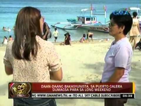 24 Oras: Daan-daang bakasyunista, sa Puerto Galera dumagsa para sa long weekend