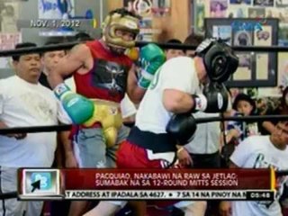 24 Oras: Pacquiao, nakabawi na raw sa jetlag; sumabak na sa 12-round mitts session