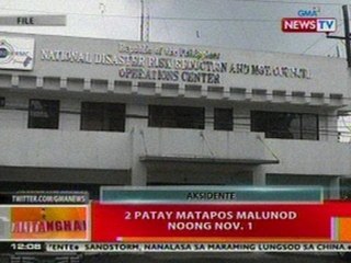 BT: 2 patay matapos malunod sa magkahiwalay na insidente noong Nov. 1, 2012