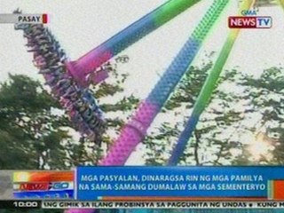 NTG: Mga pasyalan, dinaragsa rin ng mga pamilya na sama-samang dumalaw sa mga sementeryo