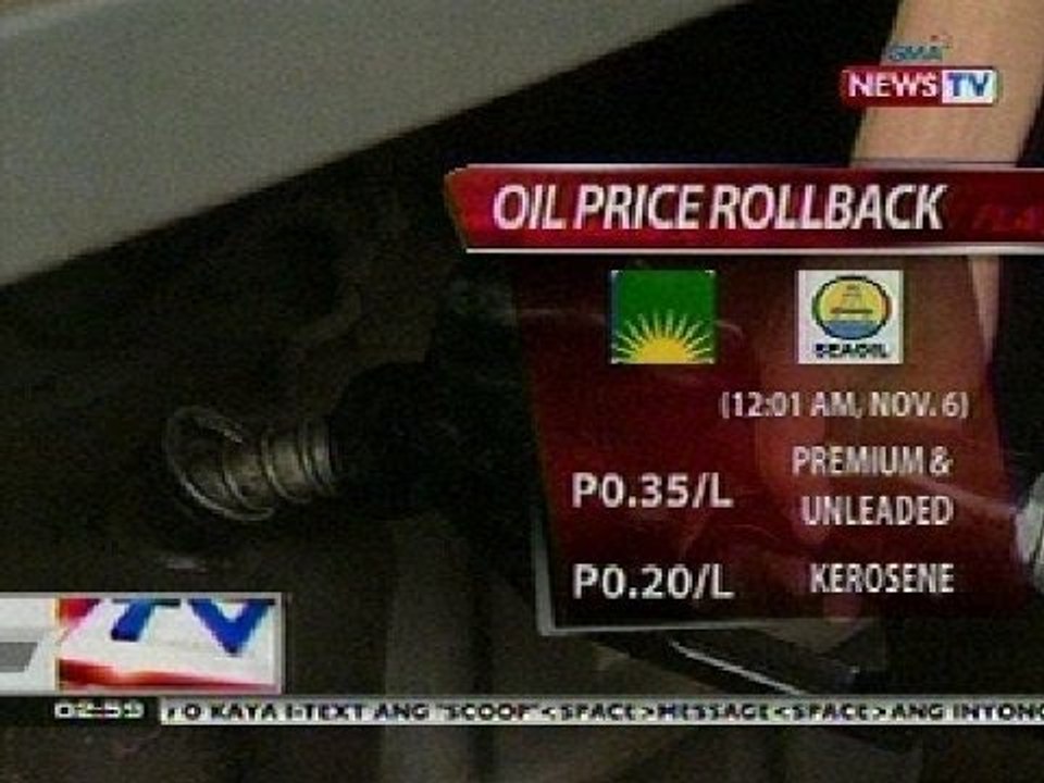 NTL: Oil price rollback as of 2:59 p.m. (Nov 6, 2012)