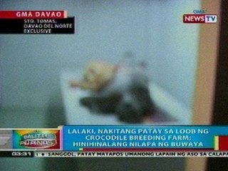 BP: Lalaki sa Davao del Norte, nilapa umano ng buwaya
