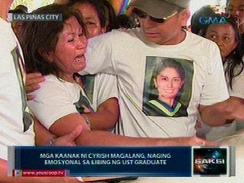 Saksi: Mga kaanak ni Cyrish Magalang, naging emosyonal sa libing ng pinatay na UST graduate