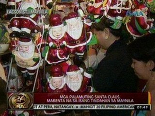 24 Oras: Mga palamuting Santa Claus, mabenta na sa isang tindahan sa Maynila
