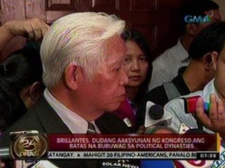 24 Oras: Brillantes, dudang aaksyunan ng Kongreso ang batas na bubuwag sa political dynasties
