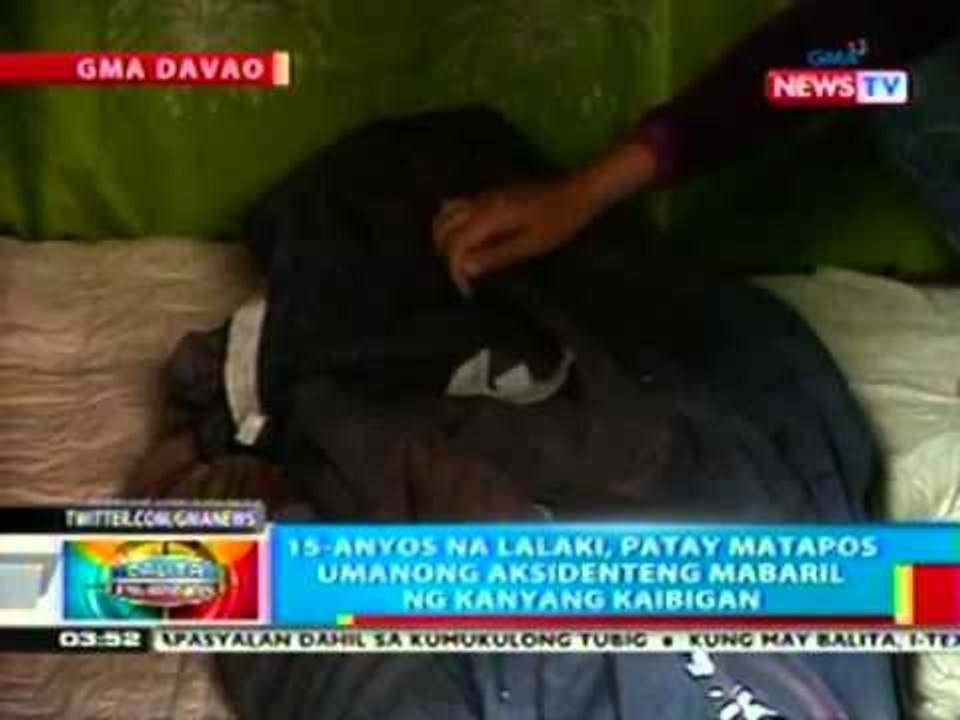 BP: 15-anyos na lalaki, patay matapos umanong mabaril ng kaibigan
