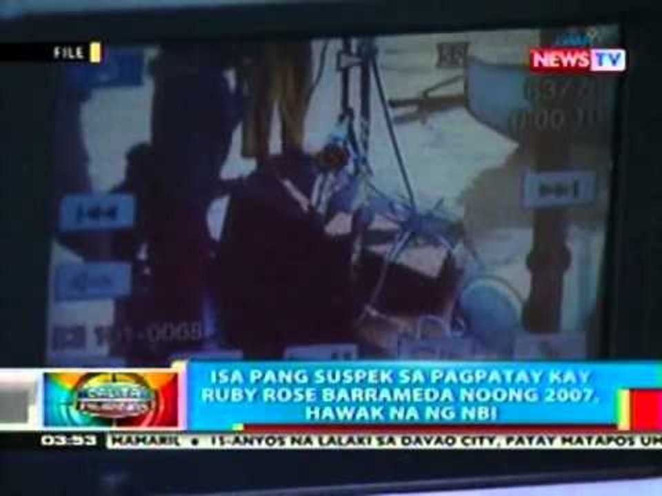 BP: Isa pang suspek sa pagpatay kay Ruby Rose Barrameda, hawak na ng NBI