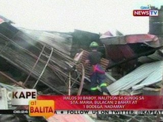 KB: Halos 30 baboy, nalitson sa sunog sa Sta. Maria, Bulacan; 2 bahay at 1 bodega, nadamay